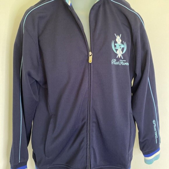 Vintage Phat Farm Full Zip Jacket Mens XL Blue Y2K Streetwear Hip Hop Big Logo - Picture 16 of 16